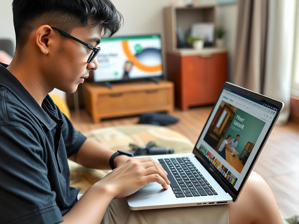 Pelajar menawarkan perkhidmatan freelance dalam talian semasa cuti sekolah