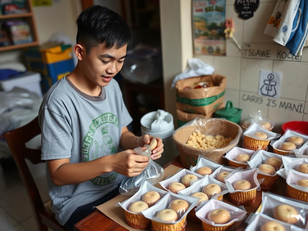 Pelajar menjalankan perniagaan kecil-kecilan semasa cuti sekolah