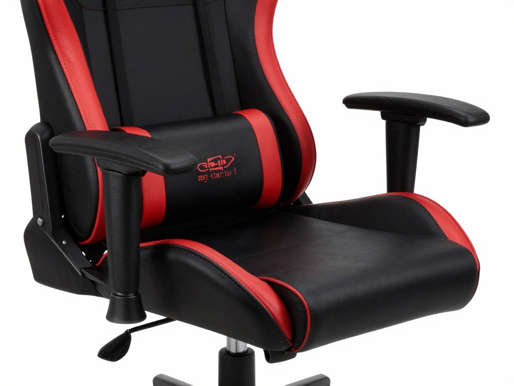 Kerusi gaming dengan rekaan sporty dan bantal leher