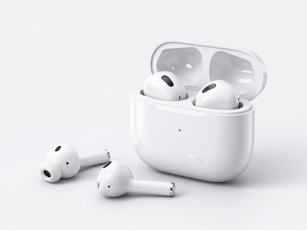 Xiaomi Redmi Buds dengan kotak pengecasan putih